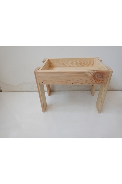 Wooden Factory Doğal Ahşap Çok Amaçlı Stand - Raf, Sehpa, Tepsi Masası