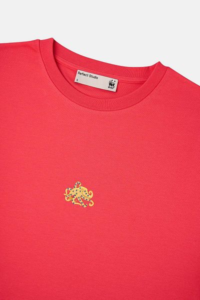 WWF Market Blue Ringed Octopus Premium T-Shirt - Pomegranate Flower
