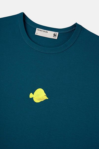 WWF Market Yellow Tang Oversize Premium T-Shirt - Πετρόλ