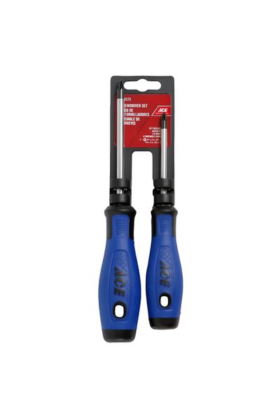 ACE 2-Piece Durable Break Resistant Pozi Tip Screwdriver Set