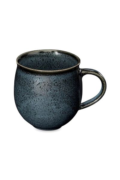 EasyLife Magma Series Porcelain Coffee Mug Dark Blue and Black 400ml