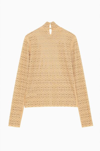 Patrizia Pepe BLUZA CU STRASURI MONOGRAMĂ - PATRIZIA PEPE - ALB, M