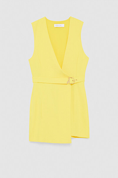 Patrizia Pepe Twill Dress - - Yellow, 40