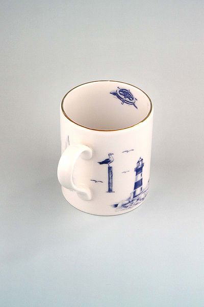 Bursa Porselen Dekor Marine Gold Gilded Porcelain Mug