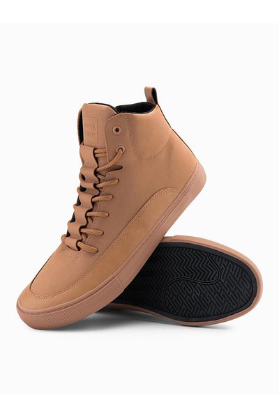 OMBRE Herren-Sneaker-Boots mit Zierlaschen - braun V3 OM-FOSH-0176 43