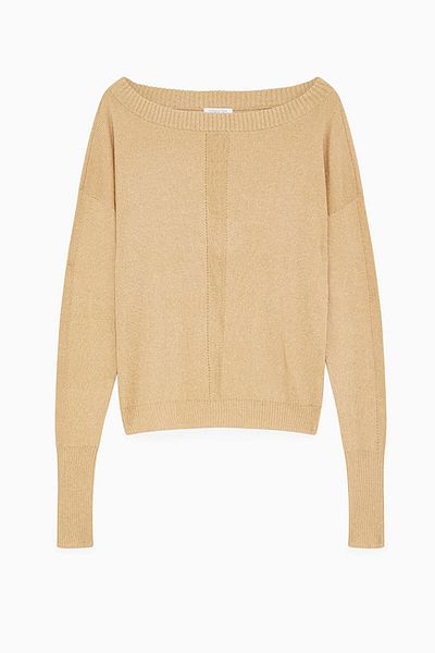 Patrizia Pepe Pulover cu sclipici - - XS/s, Auriu
