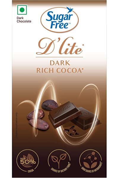 SUGAR FREE D'LITE لوح شوكولاتة غني بالكاكاو 40 جرام