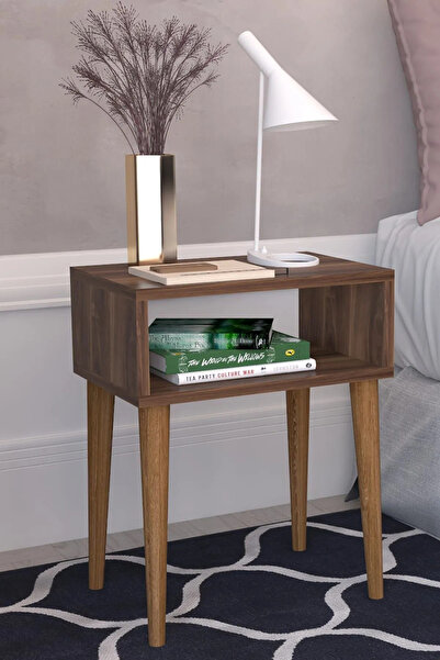 Remaks Neptün Retro Komodin Başucu Sehpa Çok Amaçlı Zigon Orta Sehpa Ceviz