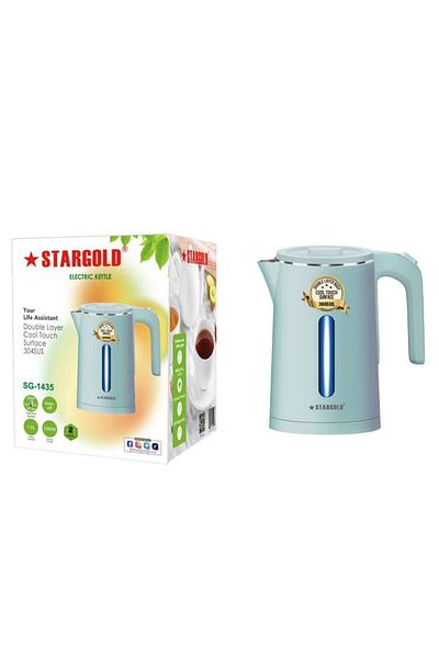 Generic Stargold 1.5l Electric Kettle With 1500w Power, Auto Shut-off, Stainless Steel And 360° Swivel Base