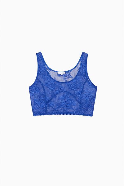 Patrizia Pepe LACE TOP - PATRIZIA PEPE - ROYAL BLUE, M