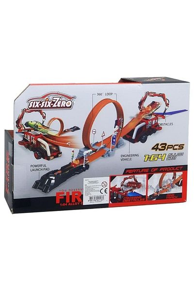 JOYFUL CHİLD Toy Police Fire Truck Play Set 43 Pieces Red