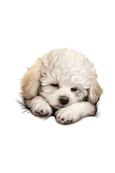 INOVATIX Set de 8 piese, autocolant Bichon Frize, INOVATIX®. 6 cm