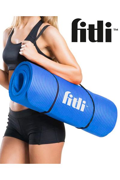 Fitli Yoga exercise mat, foam material, 183x61 cm, Blue