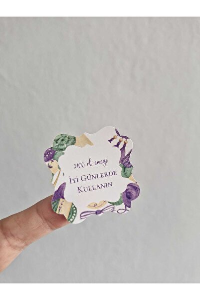 ETİKETİM İyi Günlerde Kullanın - %100 El Emeği 4 CM ÖZEL KESİM STİCKER - 70 ADET