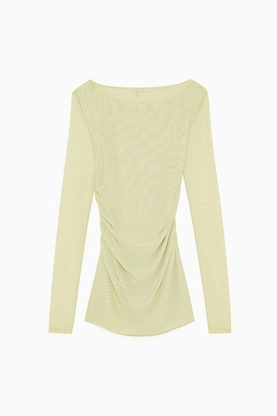 Patrizia Pepe BLUZĂ TULLE - PATRIZIA PEPE - BEI, XL