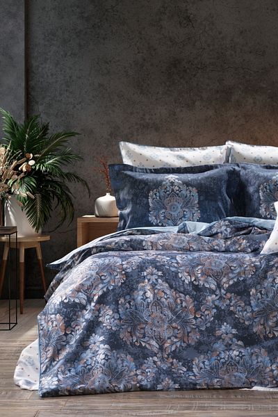 ZEBRA CASA Ren 7 Piece Double Silk Duvet Cover Set