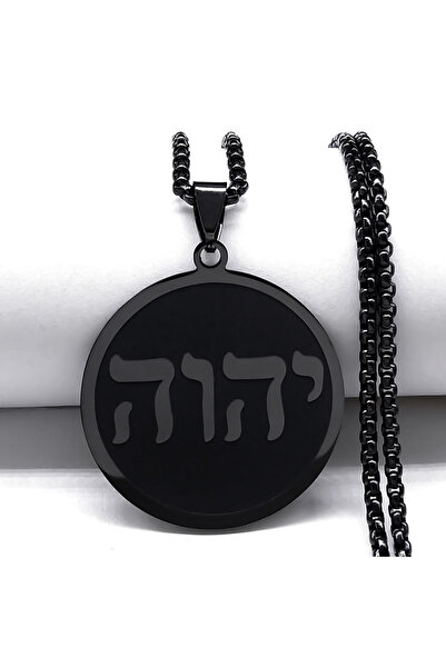 Choice قلادة أبجدية عبرية من الفولاذ المقاوم للصدأ للنساء والرجال من صندوق BK...