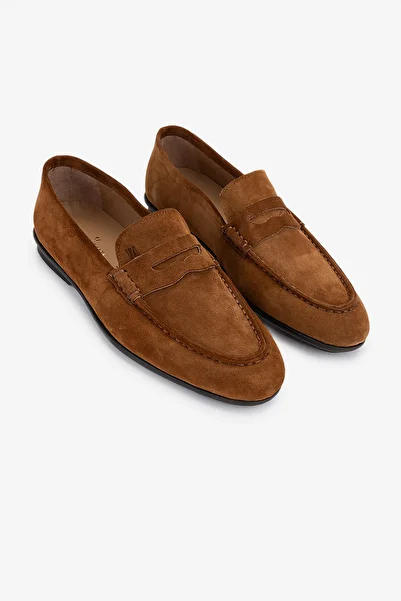 Valmenti Men's Genuine Leather Brown Loafer Shoes