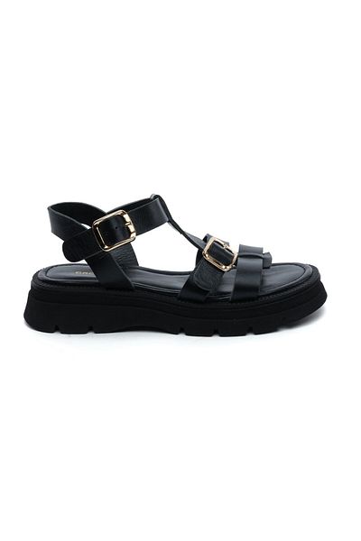Greyder 59031 Black Genuine Leather Women's Sandals
