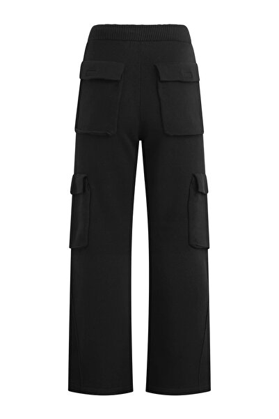 Hudson Double Knit Cargo Flare Pants - - Xl, Black