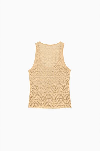 Patrizia Pepe Top cu monogramă și strasuri - - Bej, XS/s