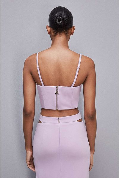 Patrizia Pepe TOP BUSTER DECUPAT - PATRIZIA PEPE - LILAC, 44