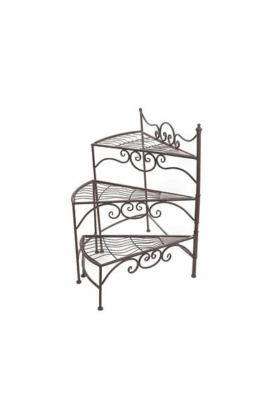 Decorer Suport din fier maro pentru ghivece de flori Majestic 57 cm x 69 cm x 62 cm