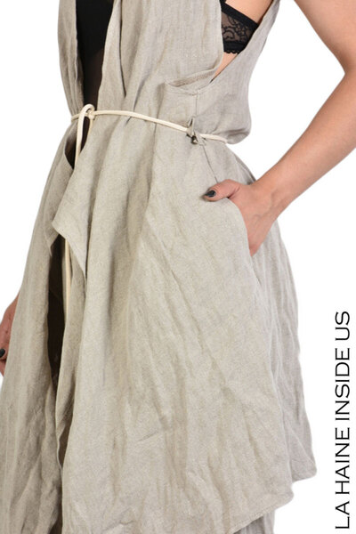 La Haine Inside Us AVALON VEST - LA HAINE INSIDE US - BEIGE, L/XL