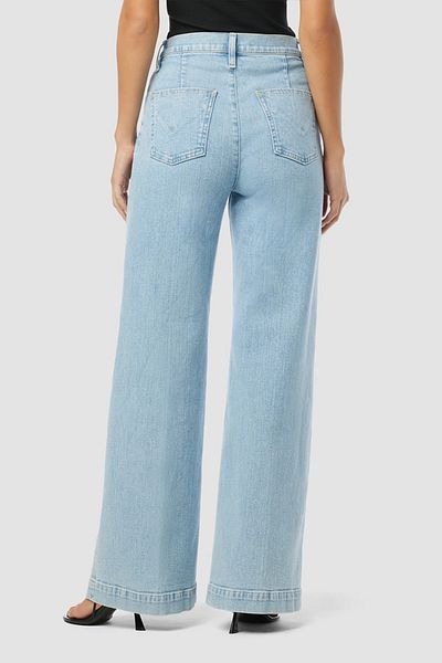 Hudson JODIE PLEATED FRONT YOKE WIDE LEG JEANS - HUDSON - BLUE, 29