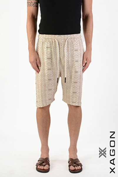 EXAGON Pantaloni scurți Bermuda Fantasy din viscoză - Xagon - Bej, XL