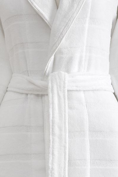 Özdilek Sadem Organic Stripe Shawl Collar Bathrobe