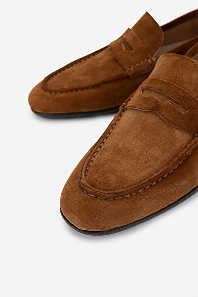 Valmenti Ανδρικά παπούτσια Loafer από γνήσιο δέρμα καφέ