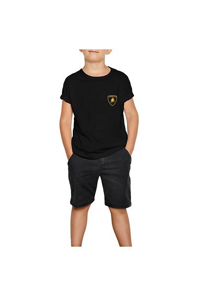 Z zepplin Tricou negru pentru copii Lamborghini Gold Logo