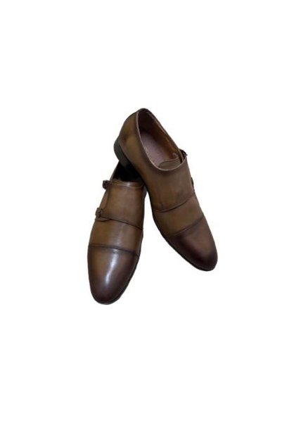 Antonelli Pantofi eleganți pentru bărbați, fără șireturi, kaki, piele, mărime...
