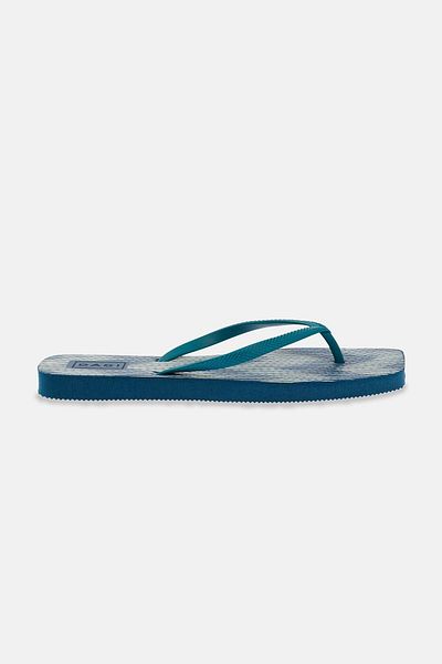 Dagi Turquoise Women's Zigzag Patterned Flip Flops