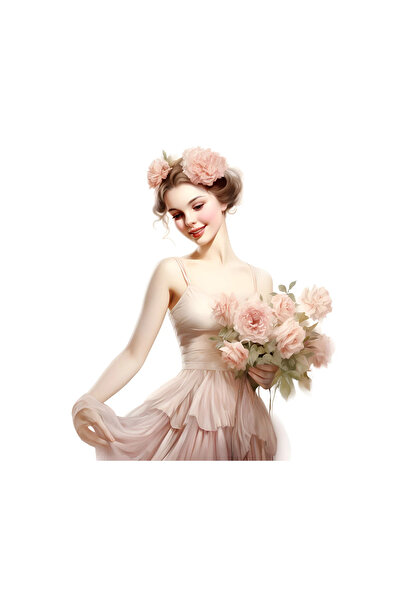 INOVATIX Set de 8 piese, autocolant balerină vintage cu trandafiri, INOVATIX®...