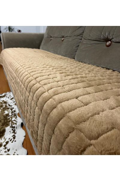 DECORA CASA HOME COLLECTİON Puffy Bubble Feather Non-Slip Base Sofa Bed Seat Cover 75X185