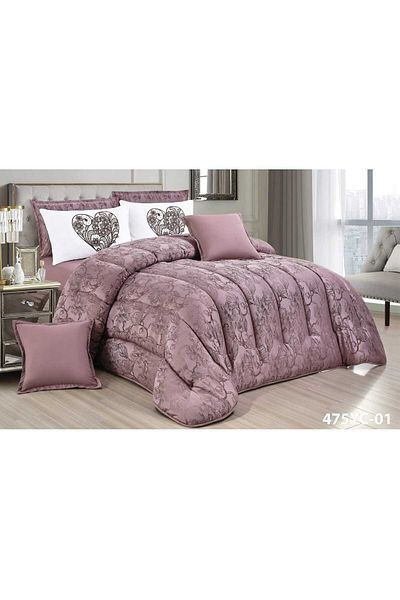 Moon Double bed sheet with a floral pattern, reversible design, to give you a refreshing summer with microfiber materials, size 230*250 cm
