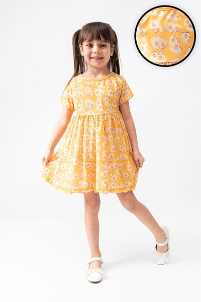 Burliva Summer Short Sleeve Girl's Printed Dress