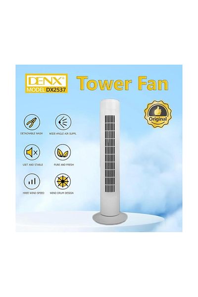Milton Tower Fan 29 Inch 45 Watts White Color Model