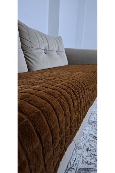 DECORA CASA HOME COLLECTİON Калъф за разтегателен диван Puffy Bubble Feather с неплъзгаща се основа 75x185