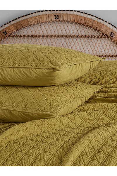 BED LİNE Cambridge Bedspread Set Double Green Boxed