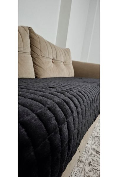 DECORA CASA HOME COLLECTİON Puffy Bubble Feather Non-Slip Base Sofa Bed Seat Cover 75X185