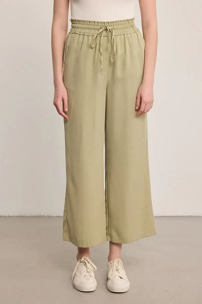 Gusto Elastic Waist Trousers - Green