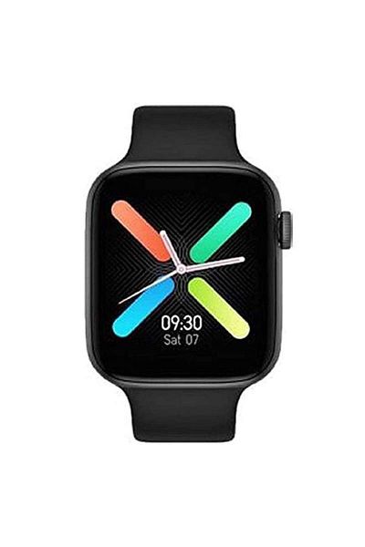 SIKS Smartwatch SIKS Series 7 Compatible with Android and IOS, Silicone Strap, Black