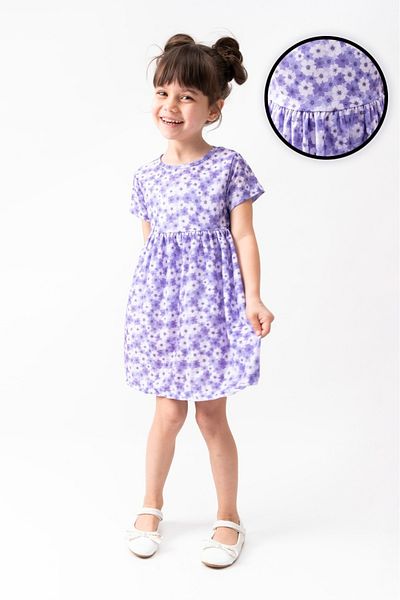 Burliva Summer Short Sleeve Girl's Printed Dress