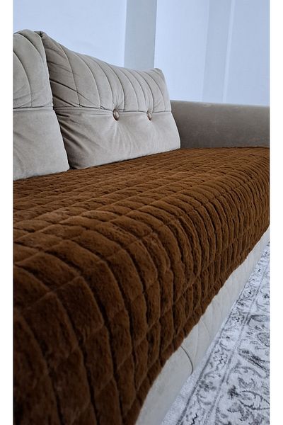 DECORA CASA HOME COLLECTİON Калъф за разтегателен диван Puffy Bubble Feather с неплъзгаща се основа 75x185