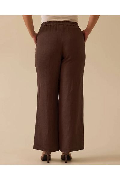Gala-Xi Plus Size Loose Leg Linen Pants