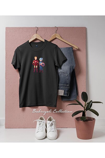 bahriyeli.jpeg Oversize Funny Comic Book Superheroes Duo Design Unisex T-Shirt
