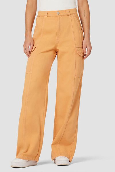 Hudson HIGH-RISE WIDE LEG CARGO JEANS - HUDSON - ORANGE, 28